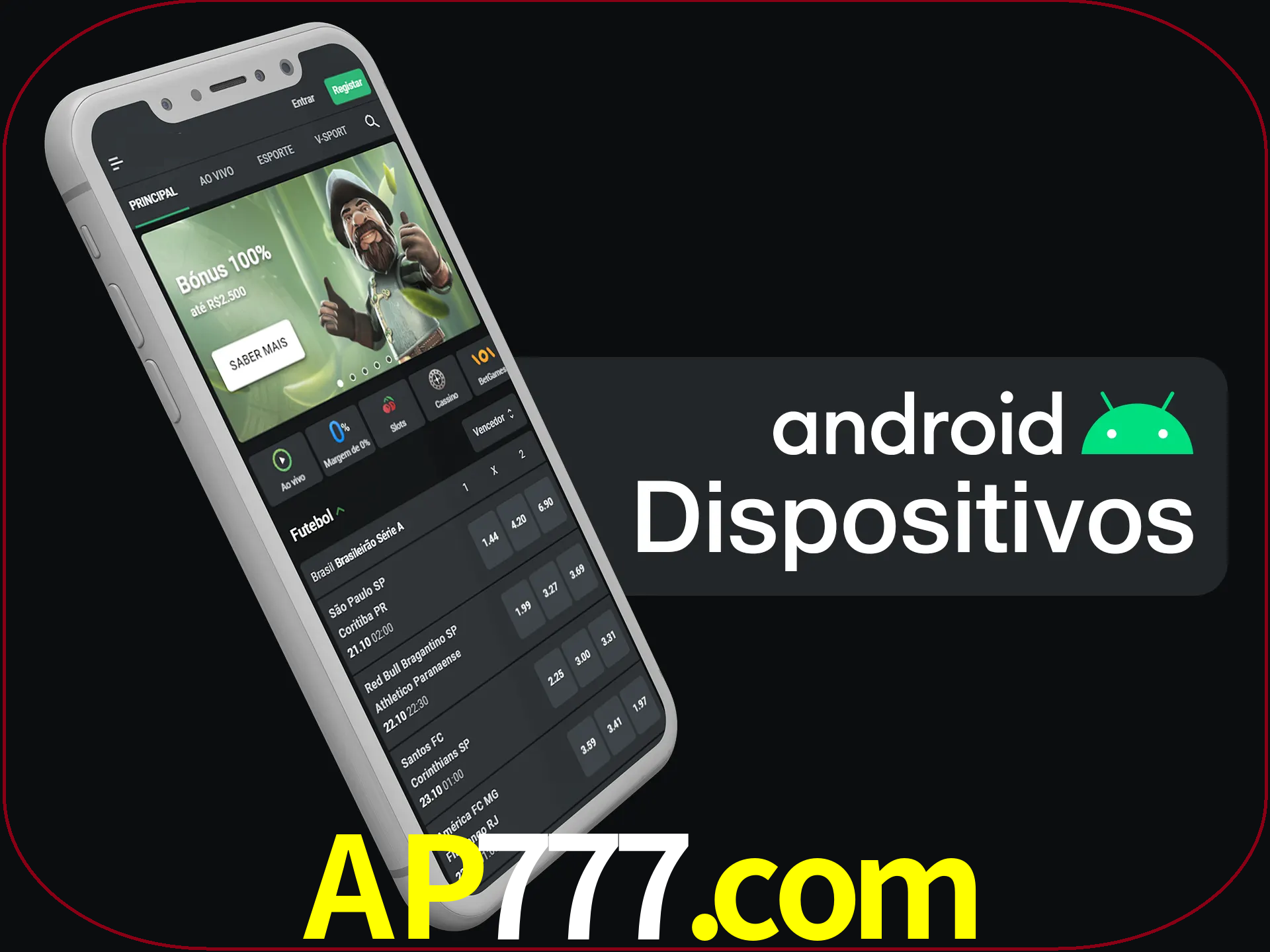 O aplicativo suporta a maioria de todos os dispositivos Android.