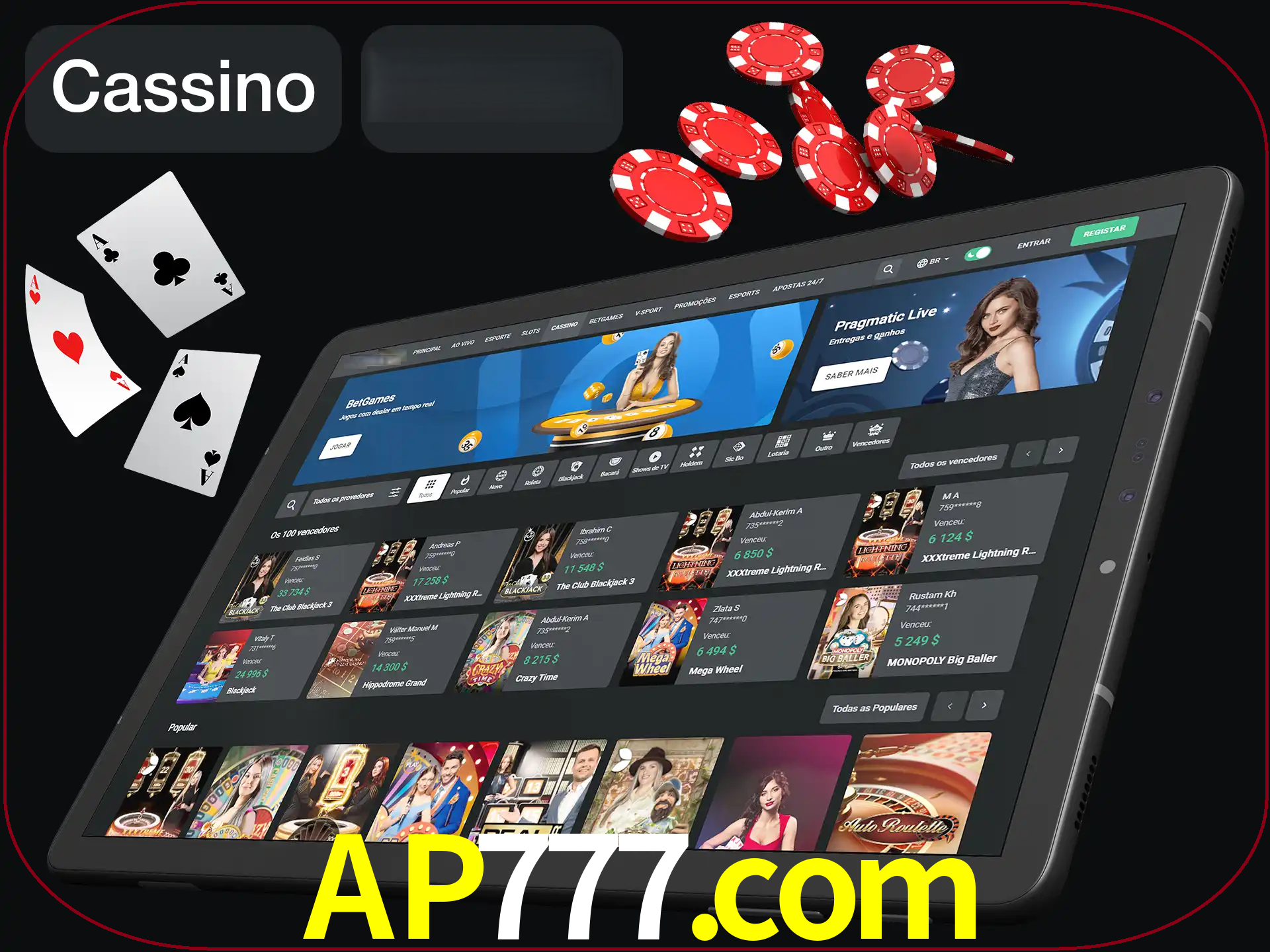 Jogue vários jogos de cassino em nosso cassino.