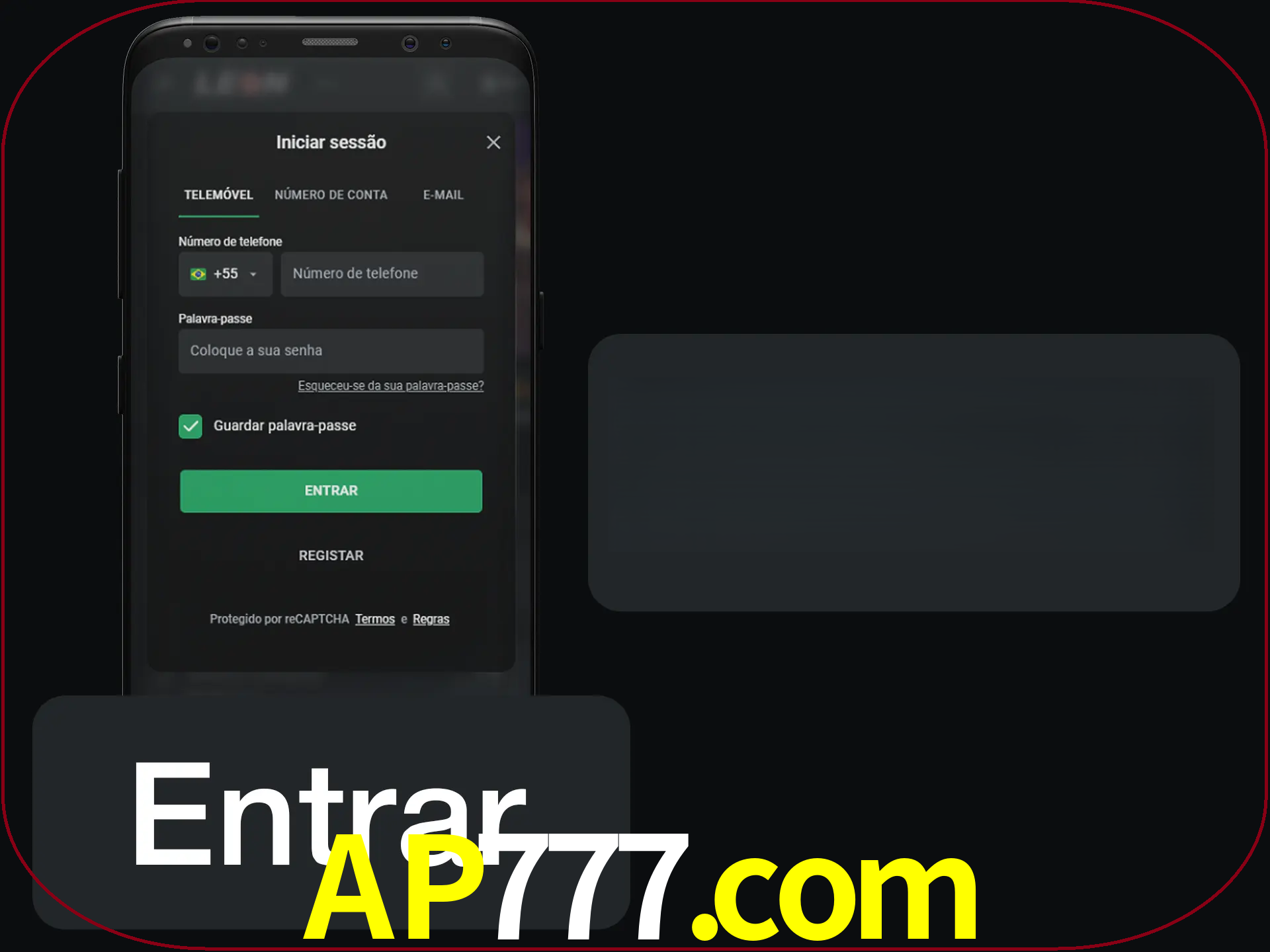 Faça o login para começar a apostar e jogar no cassino.
