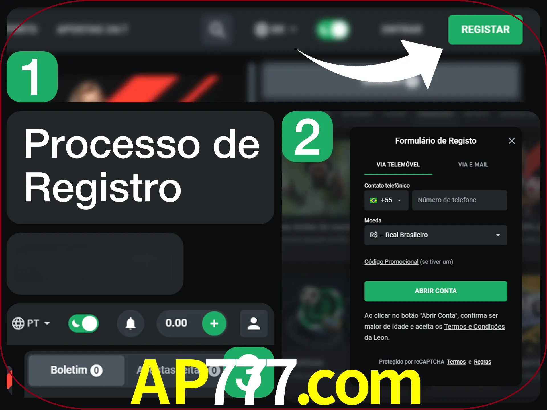O processo de registro na LeonBet é simples.