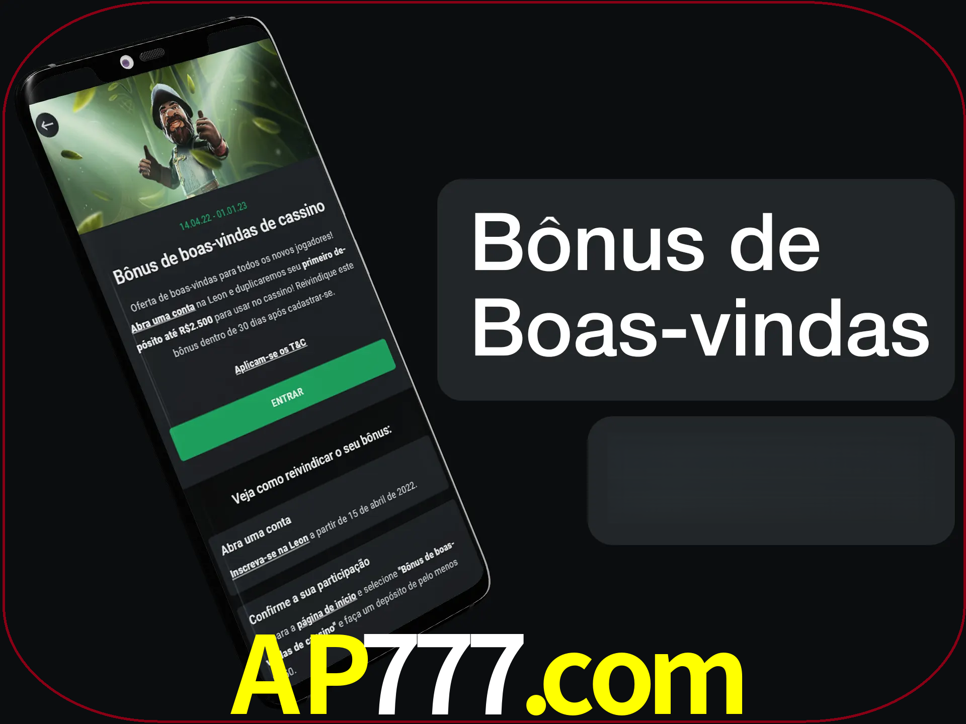 Não se esqueça de usar o bônus de boas-vindas.
